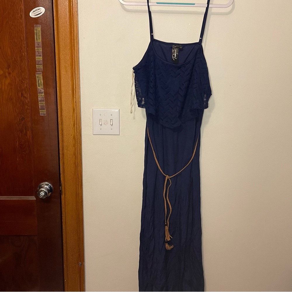 Blue Boho Maxi Dress